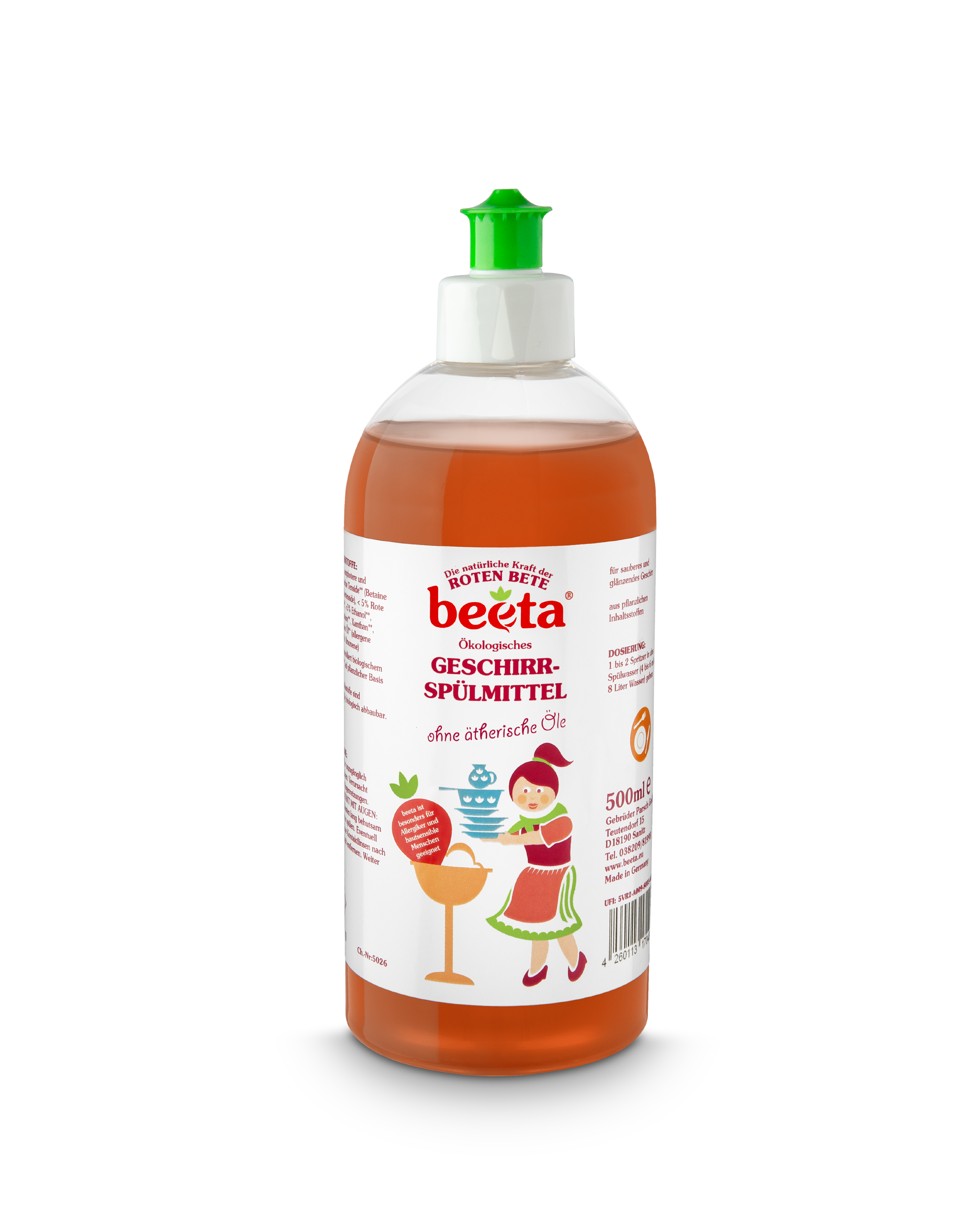 beeta Geschirrrspülmittel mit Roter Bete parfümfrei