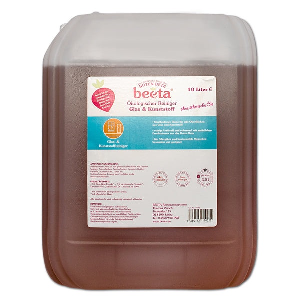beeta Glasreiniger aus Roter Bete 10 Liter Kanister ohne ätherische Öle