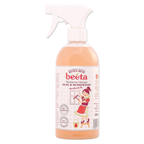 beeta Glasreiniger aus Roter Bete 500 ml Sprühflasche ohne ätherische Öle