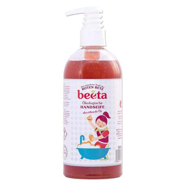 beeta flüssige Handseife mit Roter Bete 500 ml Flasche ohne ätherische Öle